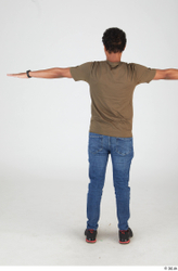 Whole Body Man T poses Casual Slim Standing Street photo references